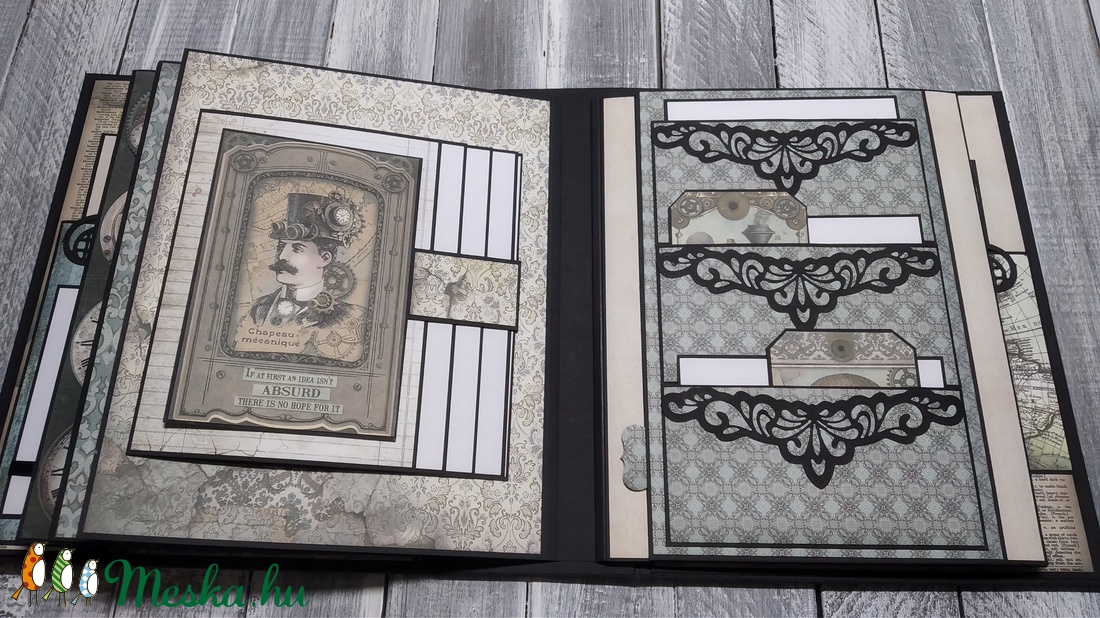Steampunk wedding - esküvői scrapbook album - otthon & életmód - papír, írószer - album & fotóalbum - Meska.hu Steampunk wedding - esküvői scrapbook album - otthon & életmód - papír, írószer - album & fotóalbum - Meska.hu