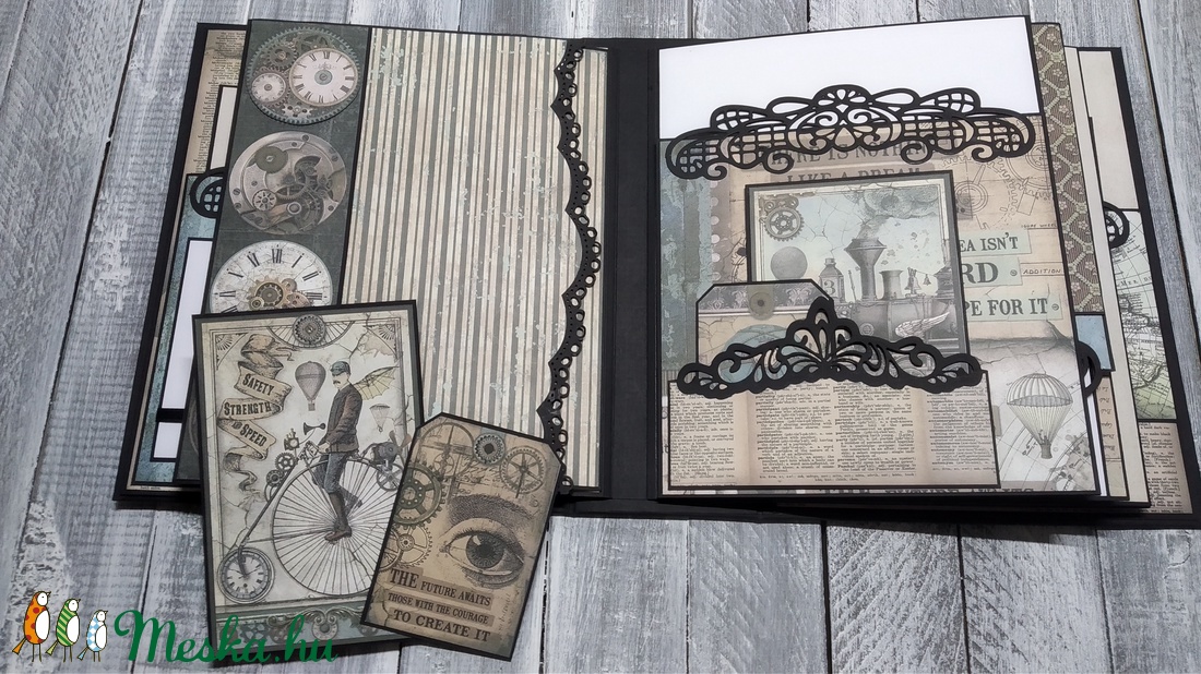 Steampunk wedding - esküvői scrapbook album - otthon & életmód - papír, írószer - album & fotóalbum - Meska.hu Steampunk wedding - esküvői scrapbook album - otthon & életmód - papír, írószer - album & fotóalbum - Meska.hu