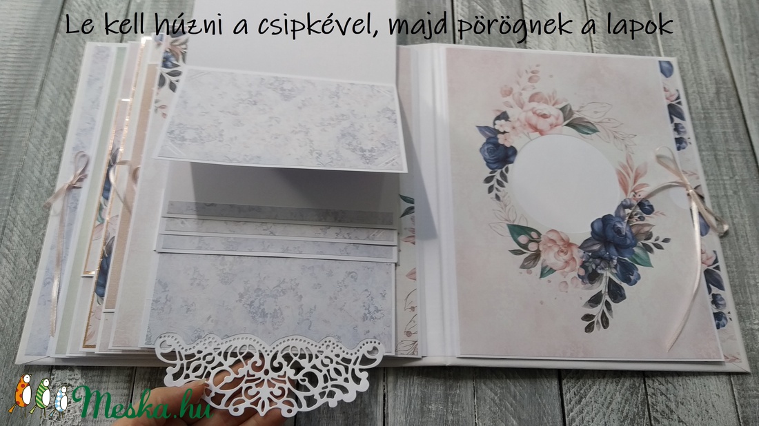ESKÜVŐRE Szuper nagy scrapbook fotó/emlékalbum - otthon & életmód - papír, írószer - album & fotóalbum - Meska.hu ESKÜVŐRE Szuper nagy scrapbook fotó/emlékalbum - otthon & életmód - papír, írószer - album & fotóalbum - Meska.hu
