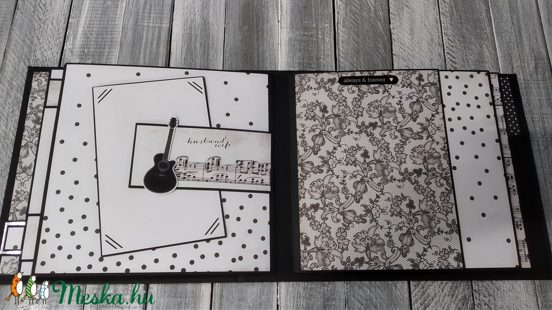Fekete-fehér esküvői scrapbook fotó/emlékalbum - otthon & életmód - papír, írószer - album & fotóalbum - Meska.hu Fekete-fehér esküvői scrapbook fotó/emlékalbum - otthon & életmód - papír, írószer - album & fotóalbum - Meska.hu