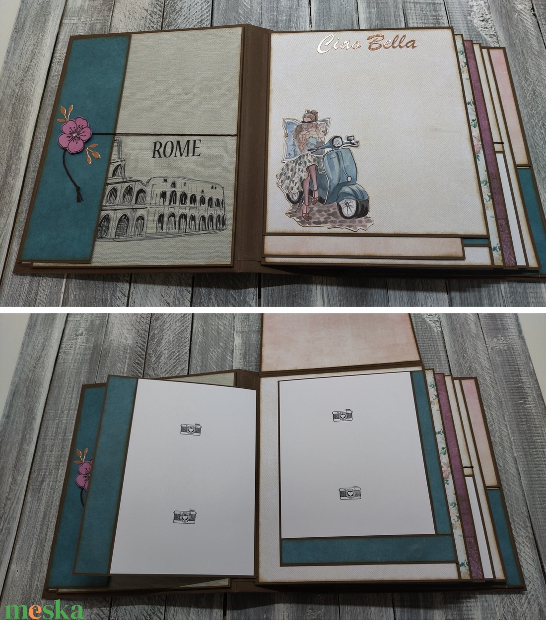 Minden út Rómába vezet - Extra nagy scrapbook emlék/fotóalbum (150 fotó) - otthon & életmód - papír, írószer - album & fotóalbum - Meska.hu
