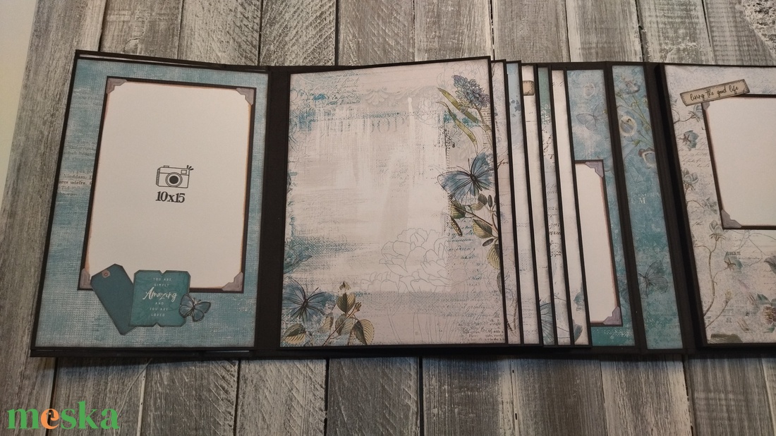 Készleten - Teal, azaz zöldeskék Pillangós - nevű Scrapbook fotó/emlékalbum - otthon & életmód - papír, írószer - album & fotóalbum - Meska.hu Készleten - Teal, azaz zöldeskék Pillangós - nevű Scrapbook fotó/emlékalbum - otthon & életmód - papír, írószer - album & fotóalbum - Meska.hu