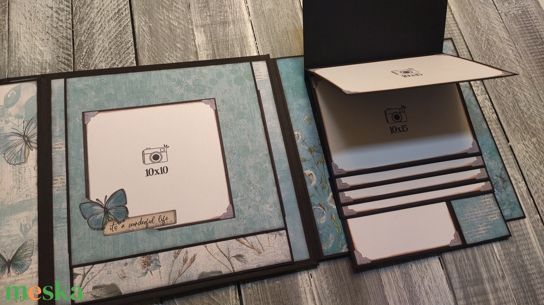Készleten - Teal, azaz zöldeskék Pillangós - nevű Scrapbook fotó/emlékalbum - otthon & életmód - papír, írószer - album & fotóalbum - Meska.hu Készleten - Teal, azaz zöldeskék Pillangós - nevű Scrapbook fotó/emlékalbum - otthon & életmód - papír, írószer - album & fotóalbum - Meska.hu