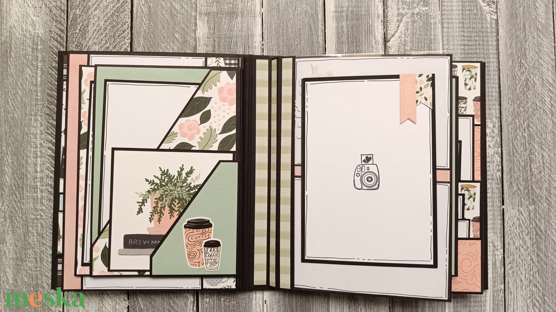 KÉSZLETEN  Coffee is always a good idea - Scrapbook Fotóalbum - otthon & életmód - papír, írószer - album & fotóalbum - Meska.hu