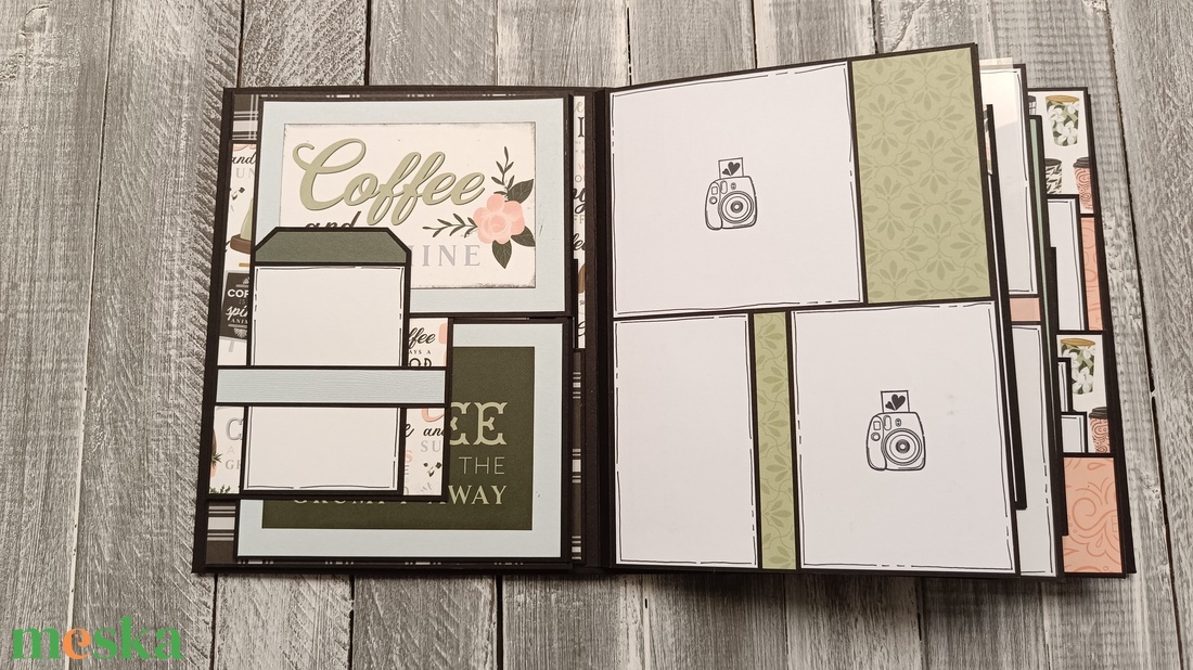 KÉSZLETEN  Coffee is always a good idea - Scrapbook Fotóalbum - otthon & életmód - papír, írószer - album & fotóalbum - Meska.hu