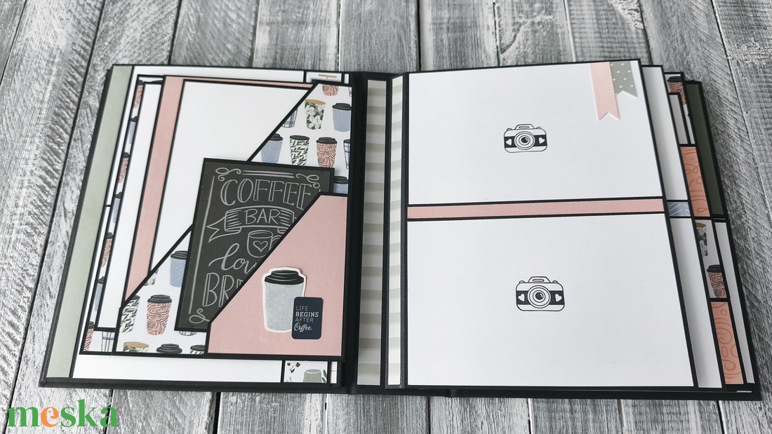 KÉSZLETEN � Coffee and Friends - Scrapbook Fotóalbum - otthon & életmód - papír, írószer - album & fotóalbum - Meska.hu