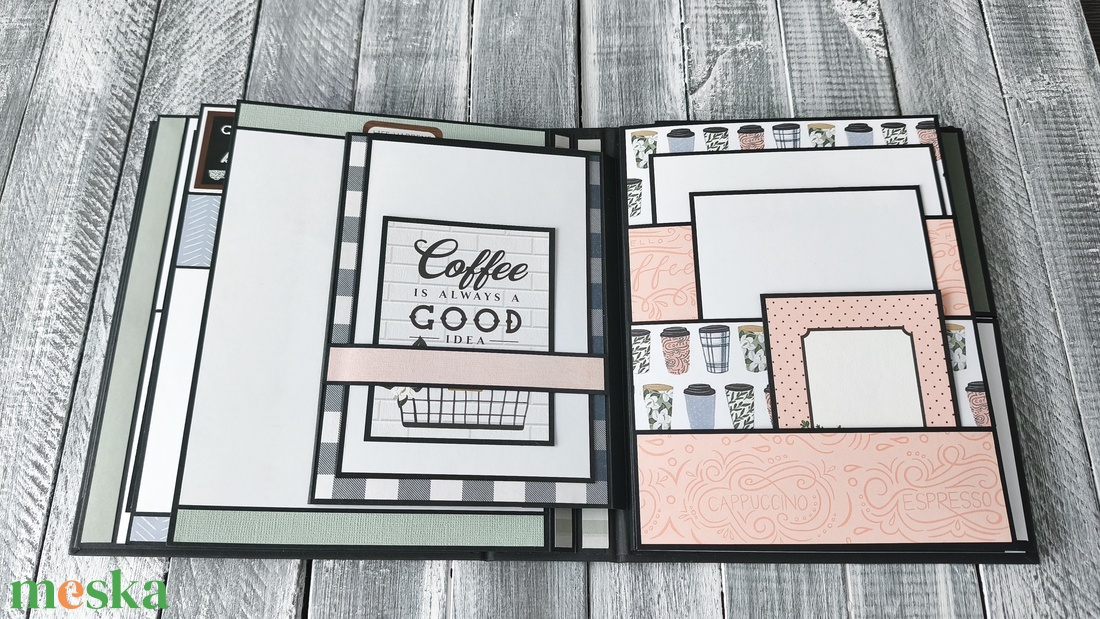 KÉSZLETEN � Coffee and Friends - Scrapbook Fotóalbum - otthon & életmód - papír, írószer - album & fotóalbum - Meska.hu