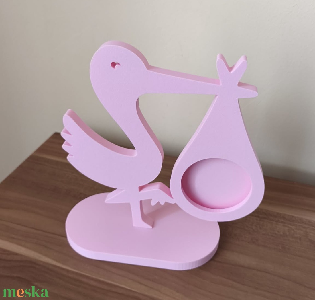 Magzati ultrahangkép tartó gólya  - baba - mama - babaszoba dekoráció - babaszoba kép - Meska.hu