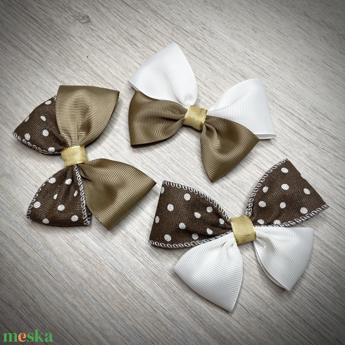 Chocco Dot - Masnis Hajdísz (3db/szett) - ruha & divat - hajdísz & hajcsat - hajgumi - Meska.hu Chocco Dot - Masnis Hajdísz (3db/szett) - ruha & divat - hajdísz & hajcsat - hajgumi - Meska.hu