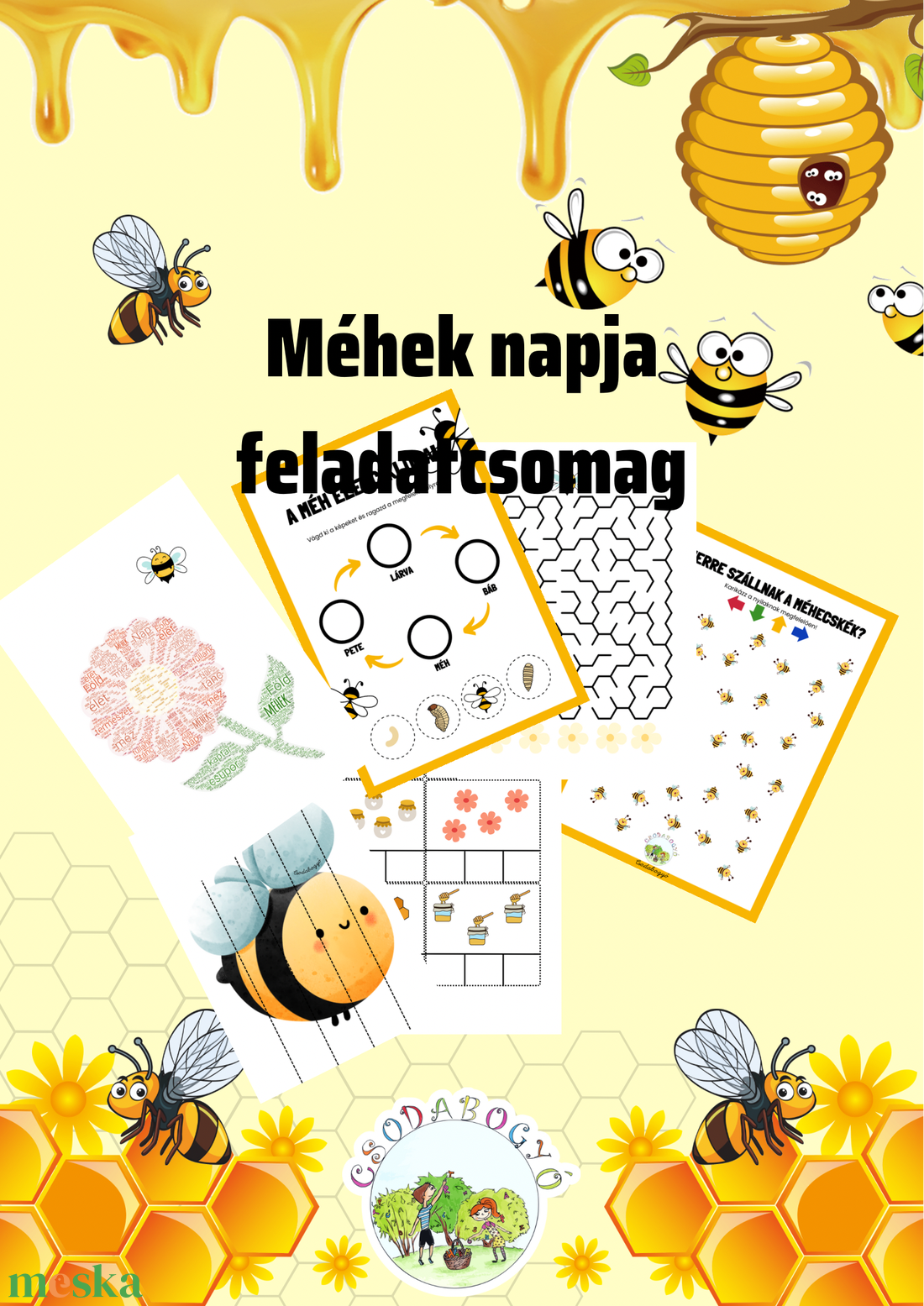 Méhek napja feladatcsomag - játék & sport - készségfejlesztő és logikai játék - logikai játékok - Meska.hu Méhek napja feladatcsomag - játék & sport - készségfejlesztő és logikai játék - logikai játékok - Meska.hu