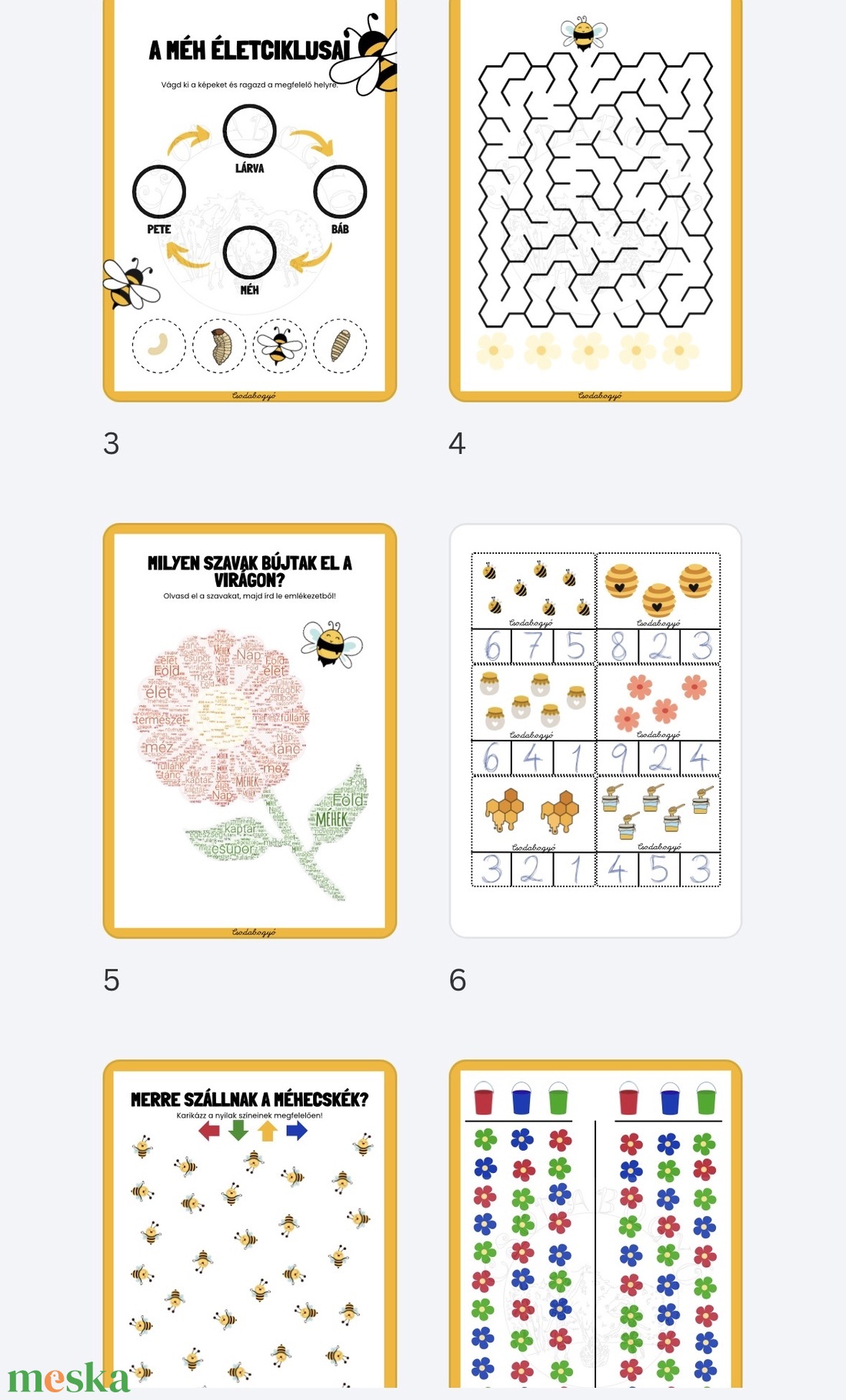 Méhek világnapja feladatok  - művészet - grafika & illusztráció - digitális - Meska.hu