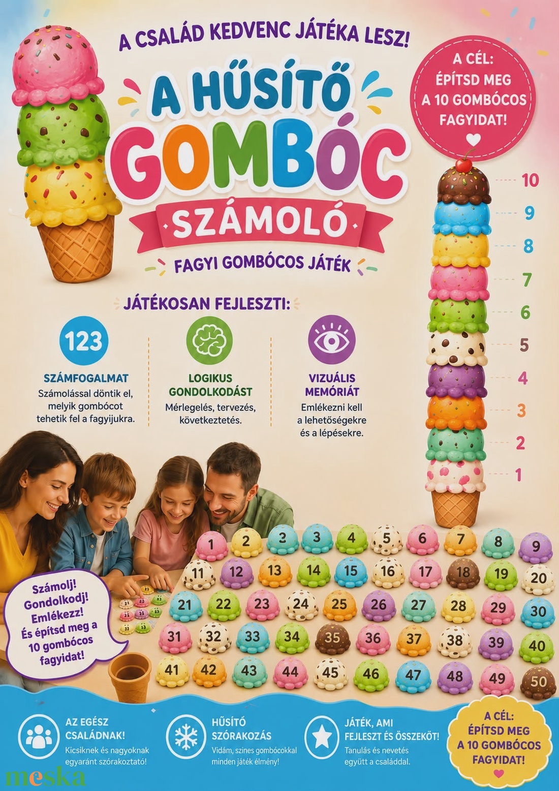 � Édes játék, vidám fejlesztés! - játék & sport - készségfejlesztő és logikai játék - oktató játékok - Meska.hu