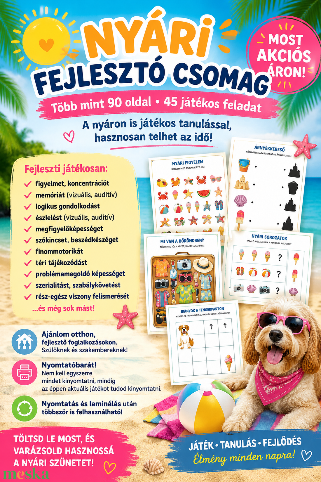 Készségfejlesztő feladatok, ötletek a nyárra  - játék & sport - készségfejlesztő és logikai játék - logikai játékok - Meska.hu