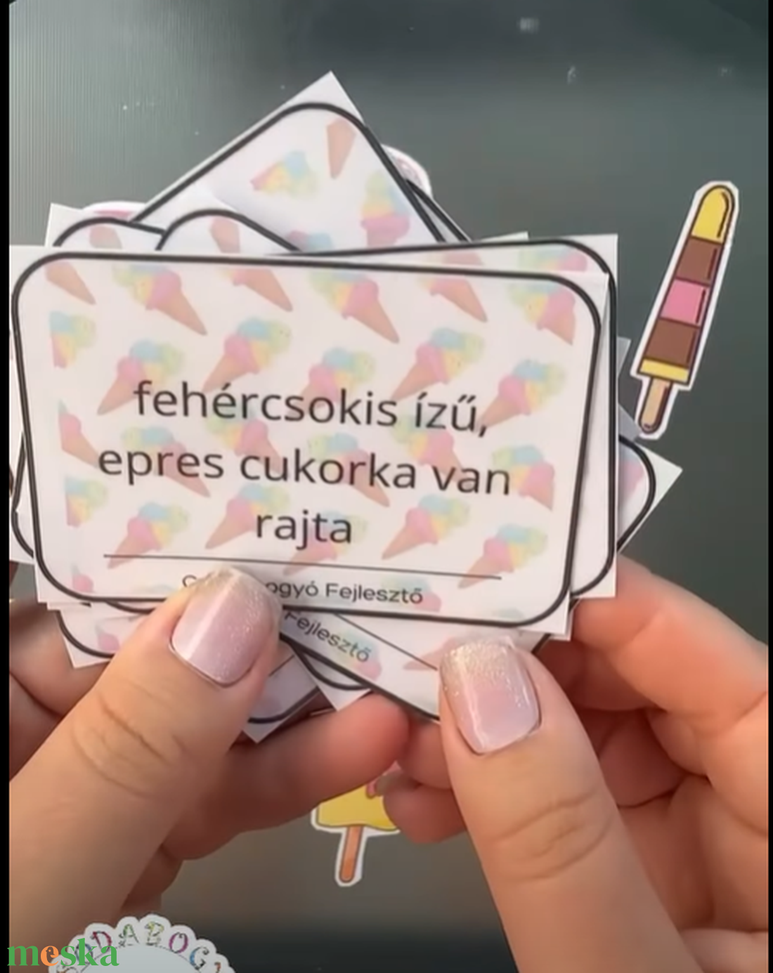 Jégkrémes játékcsomag - játék & sport - készségfejlesztő és logikai játék - oktató játékok - Meska.hu
