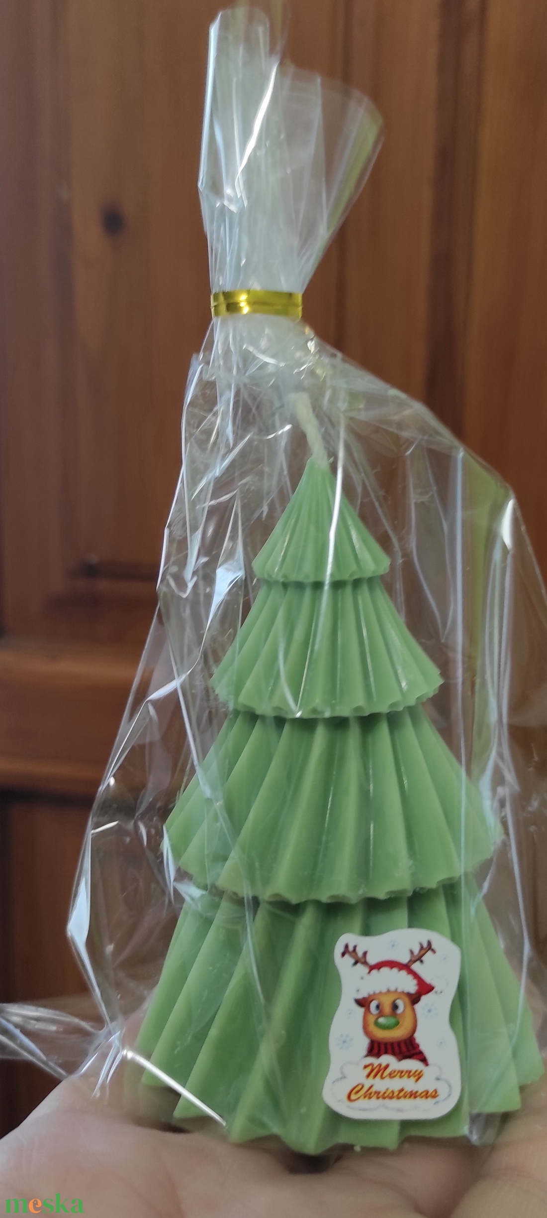 Fenyőfa szójaviasz gyertya  - karácsony - karácsonyi lakásdekoráció - karácsonyi illatgyertya, mécses - Meska.hu