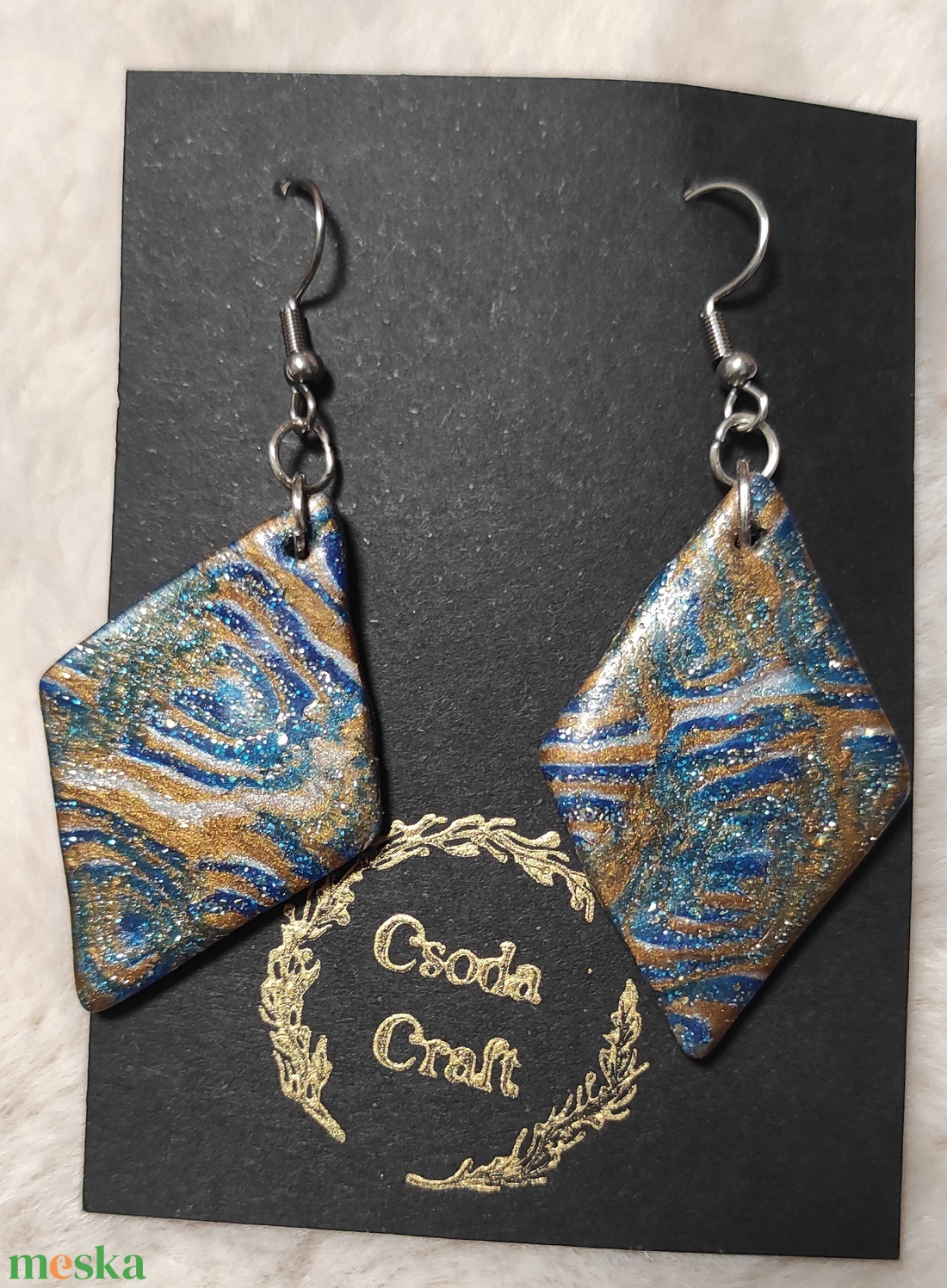 Kék varázs fülbevaló  - ékszer - fülbevaló - lógó fülbevaló - Meska.hu Kék varázs fülbevaló  - ékszer - fülbevaló - lógó fülbevaló - Meska.hu