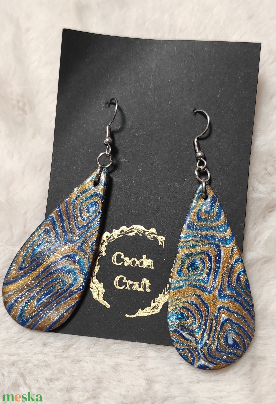 Kék varázs fülbevaló  - ékszer - fülbevaló - lógó fülbevaló - Meska.hu Kék varázs fülbevaló  - ékszer - fülbevaló - lógó fülbevaló - Meska.hu