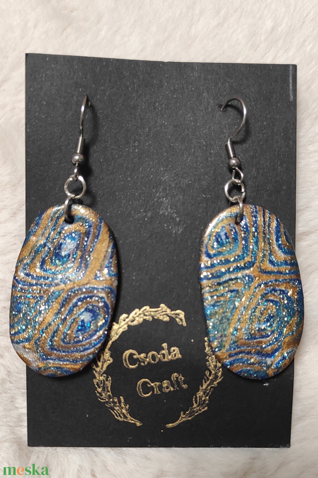 Kék varázs fülbevaló  - ékszer - fülbevaló - lógó fülbevaló - Meska.hu Kék varázs fülbevaló  - ékszer - fülbevaló - lógó fülbevaló - Meska.hu