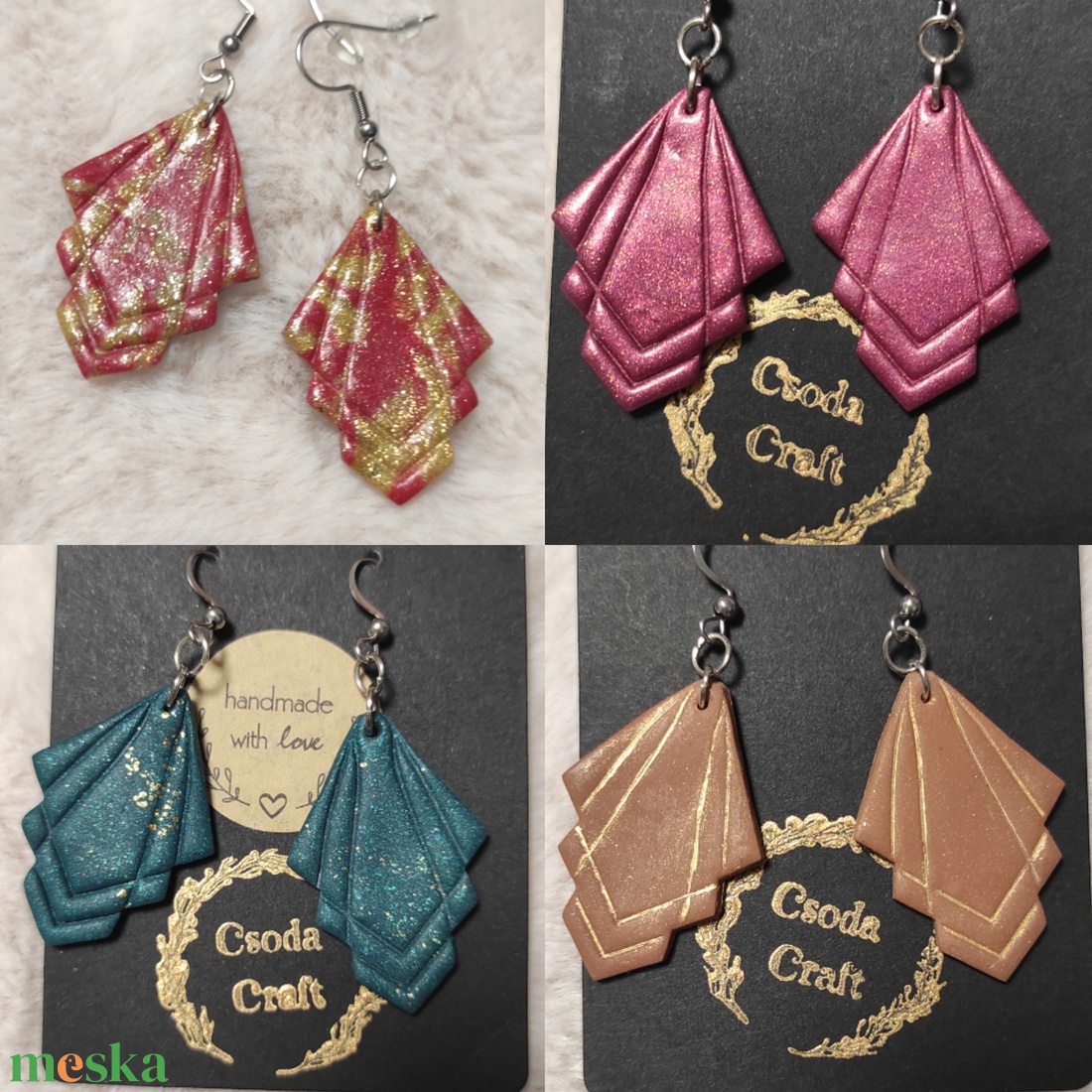 Fülbevaló  - ékszer - fülbevaló - lógó fülbevaló - Meska.hu Fülbevaló  - ékszer - fülbevaló - lógó fülbevaló - Meska.hu