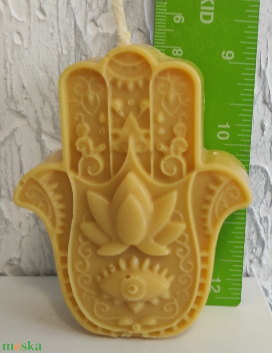 Hamsa Fénye  -Hamsa kéz gyertya � védelmező kéz, spirituális lakásdekor, védelmező ajándék - otthon & életmód - gyertya, illat, aroma - gyertya - Meska.hu