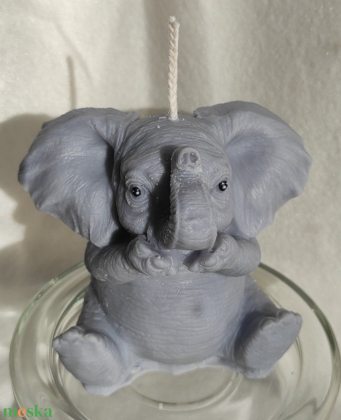 Ne szólj elefánt dekor gyertya - otthon & életmód - gyertya, illat, aroma - gyertya - Meska.hu