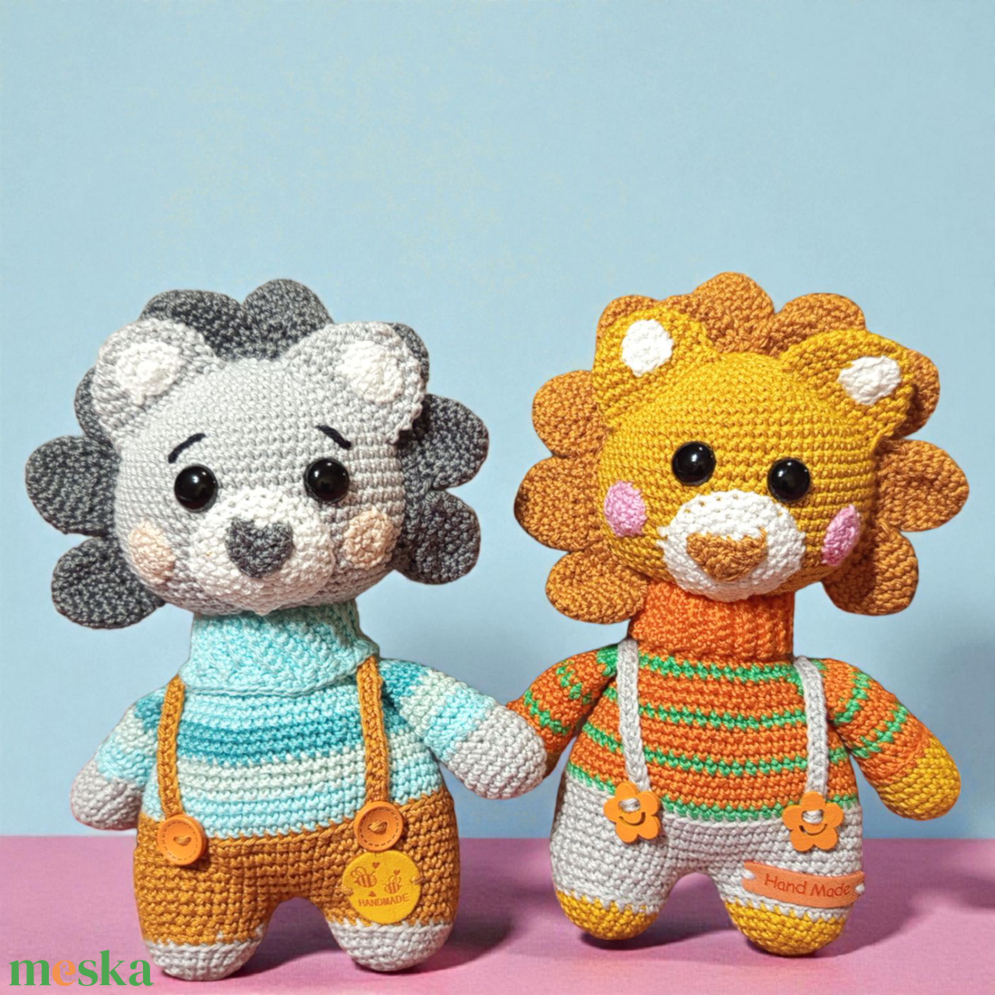 amigurumi oroszlánok - játék & sport - plüssállat & játékfigura - más figura - Meska.hu