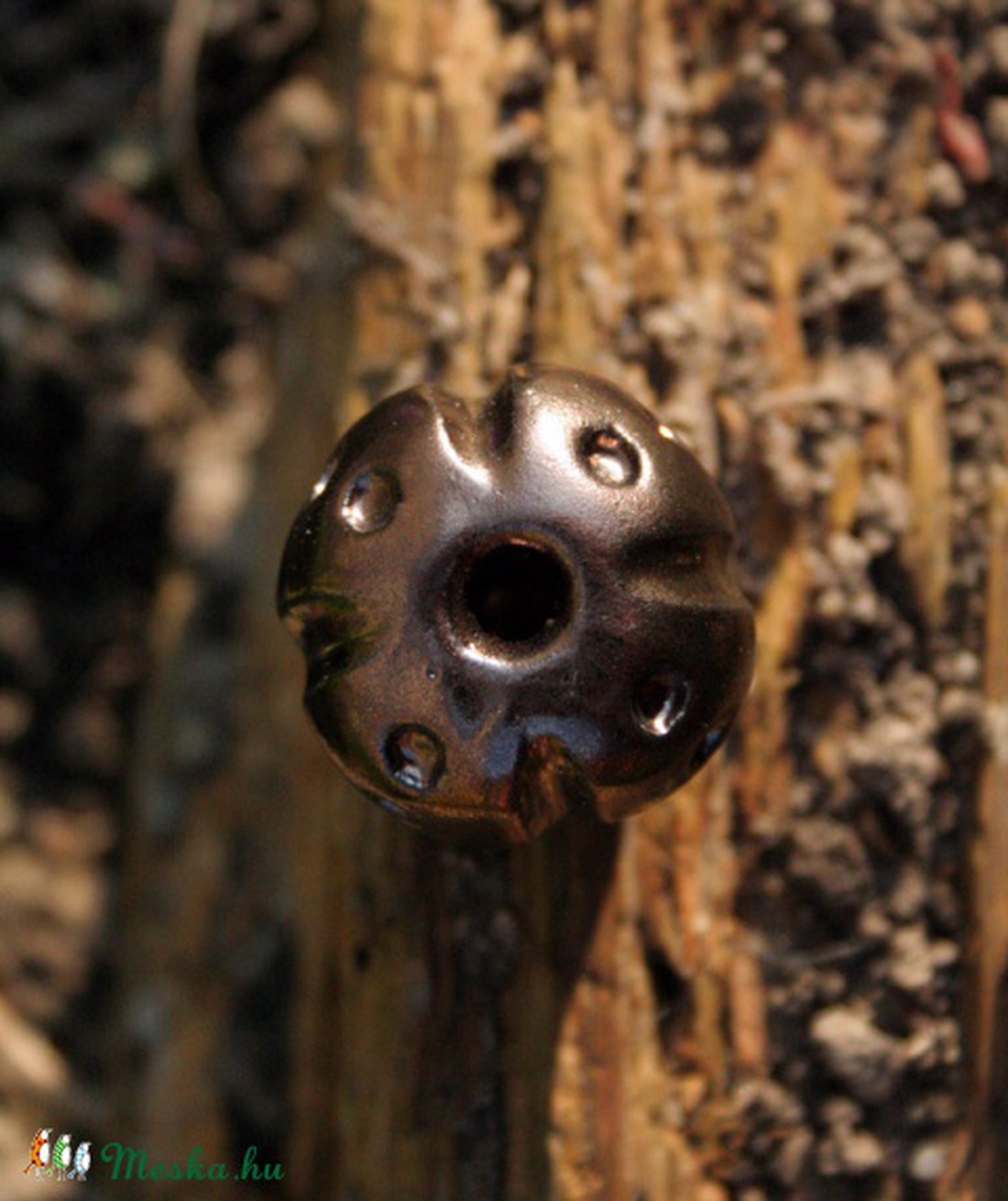 egyedi kerámia fogantyú (bútorgomb) - Pöttyös -  - Meska.hu