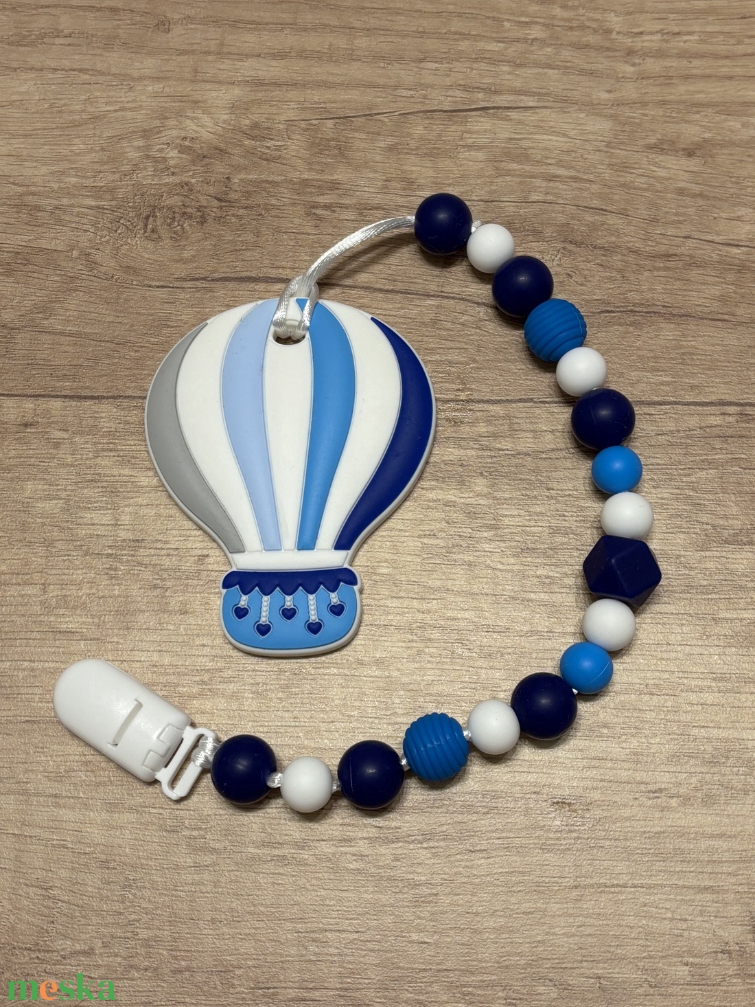 Rágcsalánc - hőlégballonnal - baba - mama - baba játékok - cumilánc - Meska.hu