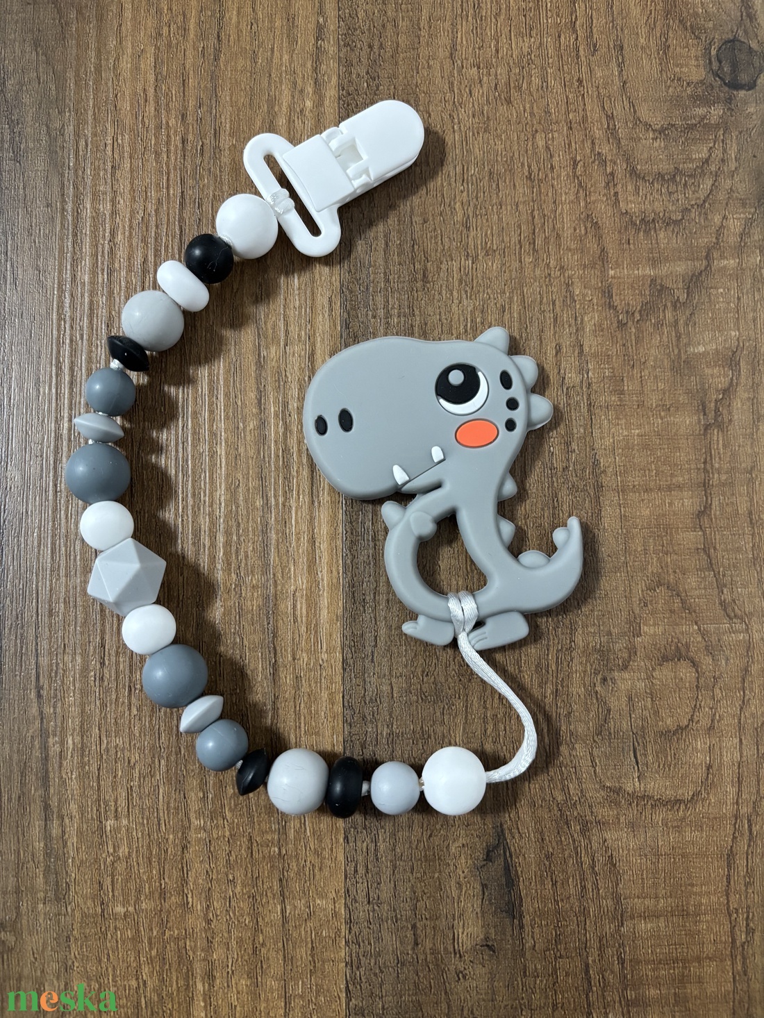 Rágcsalánc- dínós rágcsával - baba - mama - baba játékok - cumilánc - Meska.hu