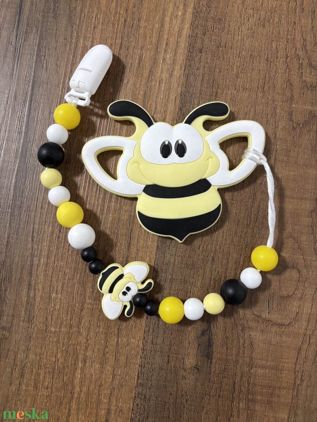 Rágcsalánc- méhecskés rágcsával - baba - mama - baba játékok - cumilánc - Meska.hu