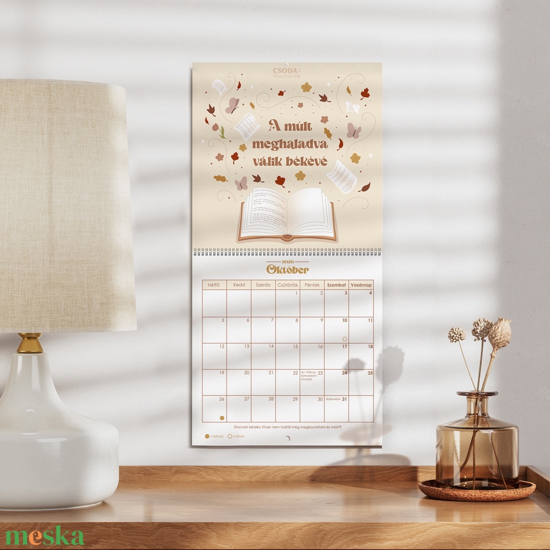 2026-os Fali Naptár - otthon & életmód - dekoráció - fali és függő dekoráció - falinaptár & öröknaptár - Meska.hu
