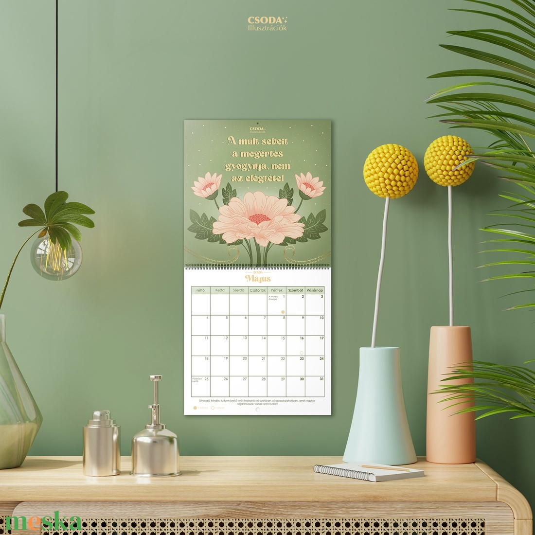 2026-os Fali Naptár - otthon & életmód - dekoráció - fali és függő dekoráció - falinaptár & öröknaptár - Meska.hu