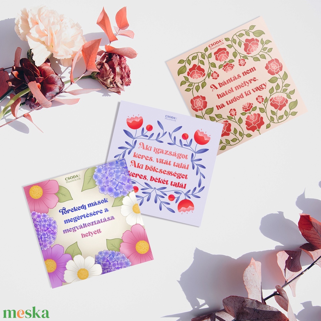 A Békesség Tanításai - Kártyacsomag - művészet - grafika & illusztráció - egyéb rajzok - Meska.hu