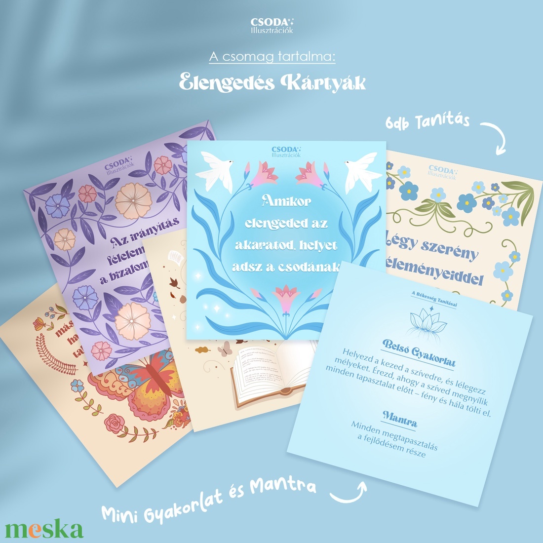 Elengedés Csomag: Napló, Meditáció, Kártyák - otthon & életmód - papír, írószer - jegyzetfüzet & napló - Meska.hu