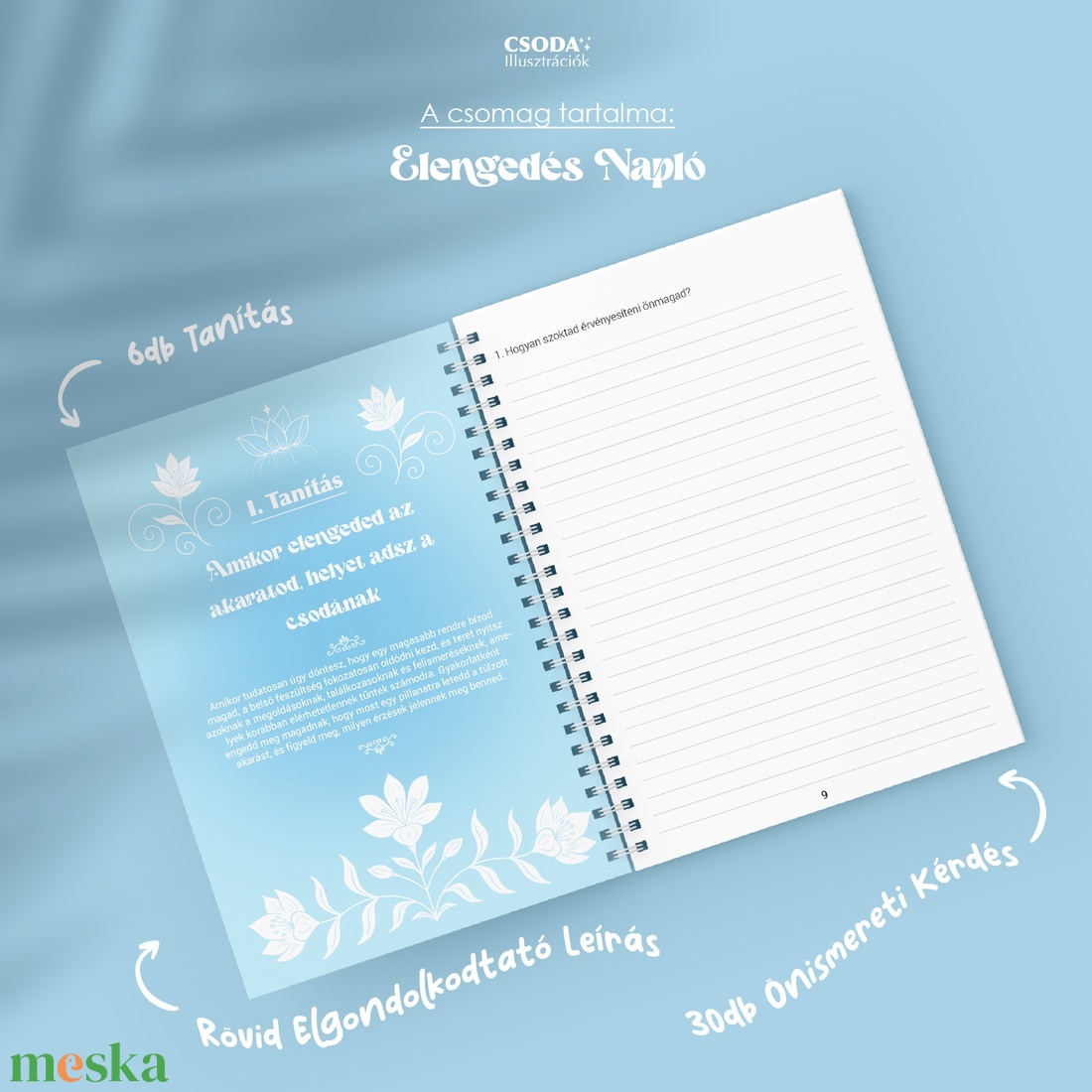 Elengedés Csomag: Napló, Meditáció, Kártyák - otthon & életmód - papír, írószer - jegyzetfüzet & napló - Meska.hu