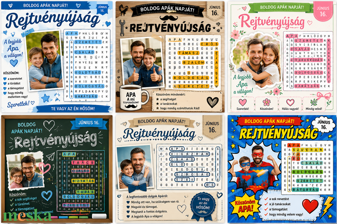Egyedi Rejtvényújság Fotóval - karácsony - karácsonyi ajándékozás - karácsonyi ajándékcsomagolás - Meska.hu