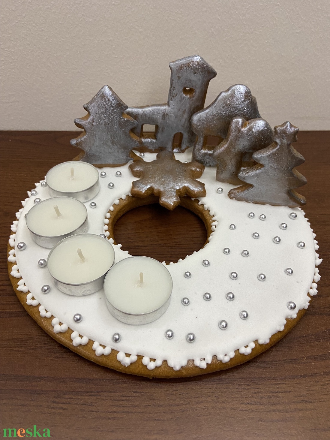 4 mécseses adventi koszorú - karácsony - adventi díszek - adventi koszorú - Meska.hu