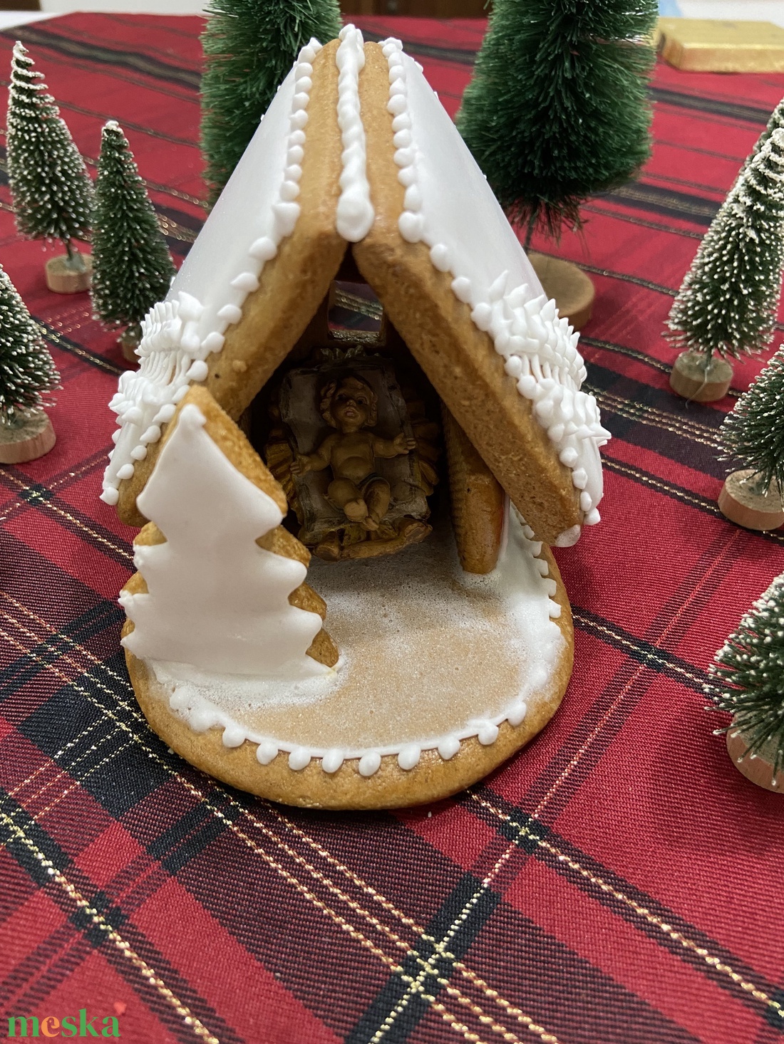 Mézeskalács betlehemes - karácsony - karácsonyi lakásdekoráció - karácsonyi falu, házikó - Meska.hu