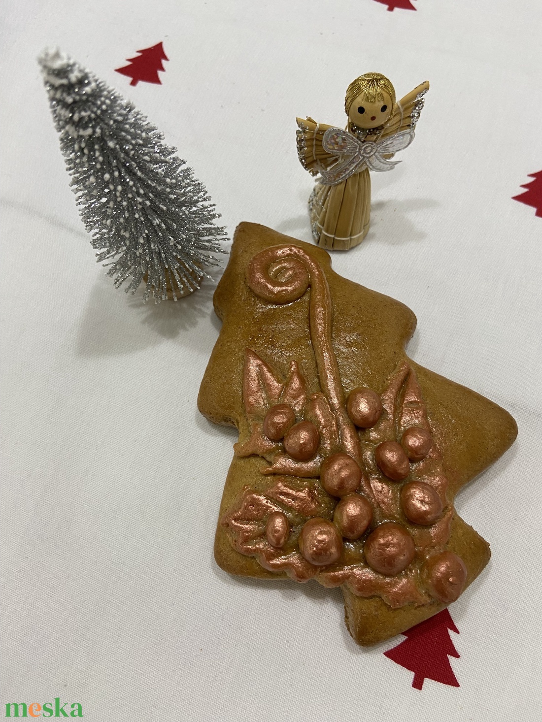 Kerámia mézes karácsonyfa - karácsony - adventi díszek - adventi asztaldísz - Meska.hu