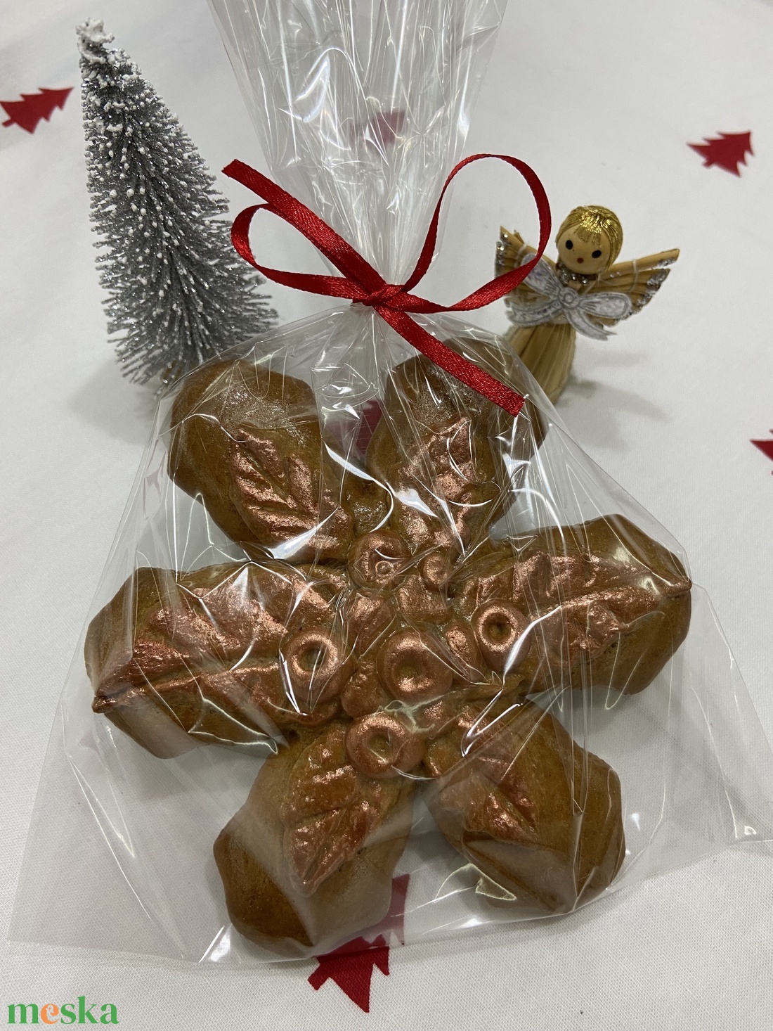 Kerámia mézes hópihe - karácsony - adventi díszek - adventi asztaldísz - Meska.hu