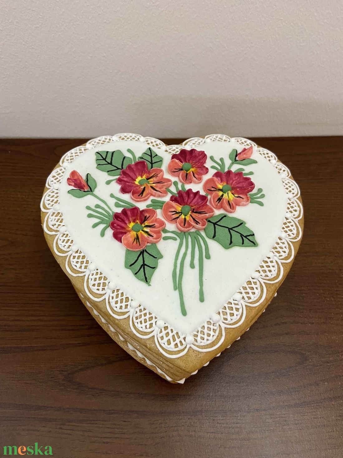 Szív alakú mézeskalács doboz - esküvő - emlék & ajándék - doboz - Meska.hu