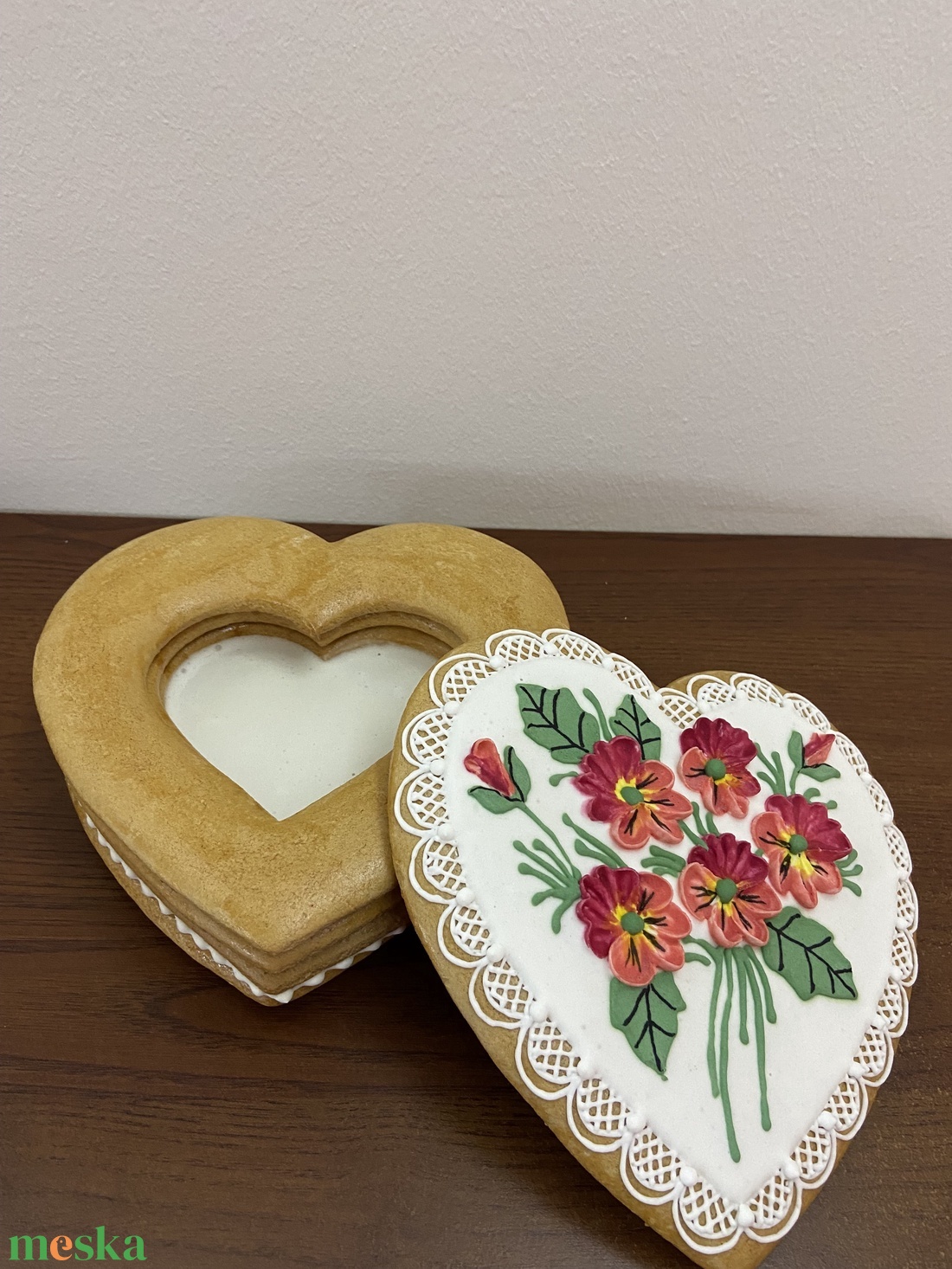 Szív alakú mézeskalács doboz - esküvő - emlék & ajándék - doboz - Meska.hu