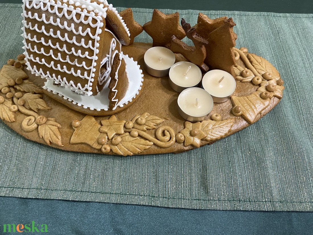 Mézeskalács asztaldísz - karácsony - adventi díszek - adventi asztaldísz - Meska.hu