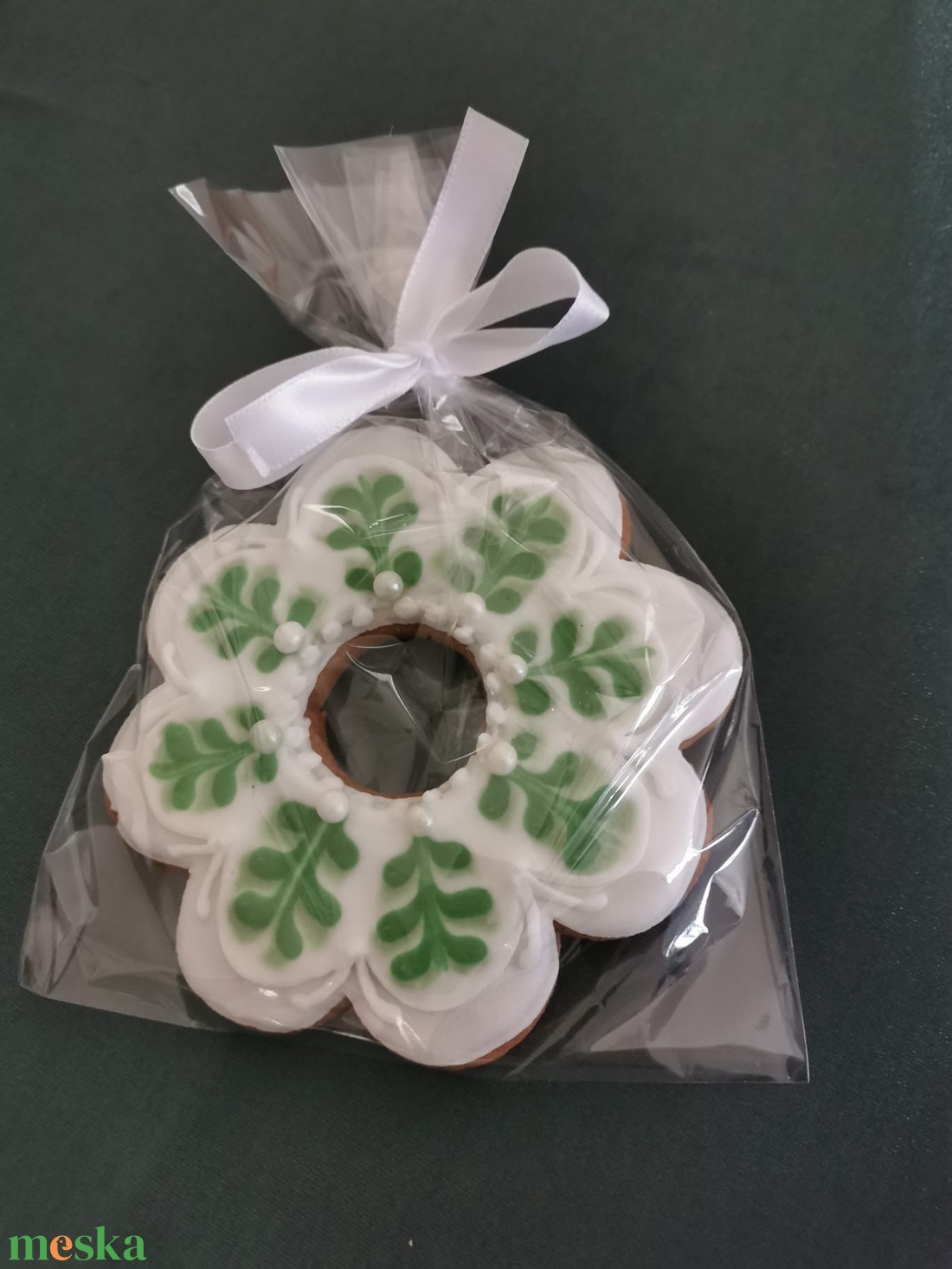 Karácsonyi virág mézeskalács - karácsony - karácsonyi lakásdekoráció - karácsonyi manók, figurák - Meska.hu