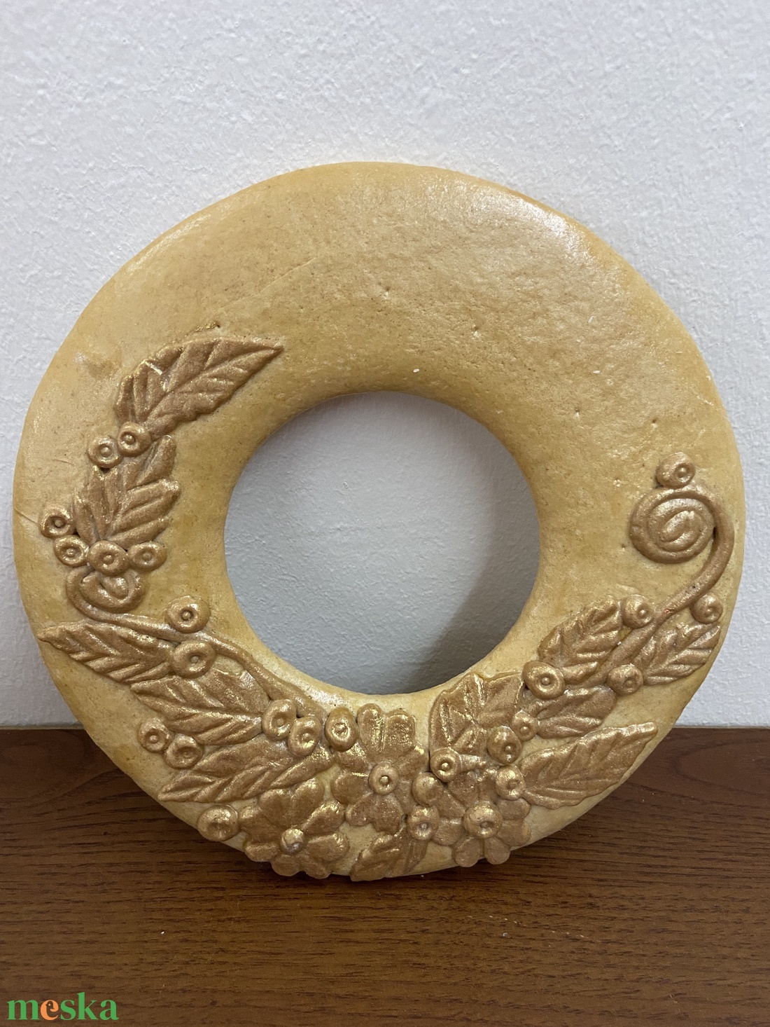 Mézeskalács koszorú/kopogtató - karácsony - adventi díszek - adventi koszorú - Meska.hu