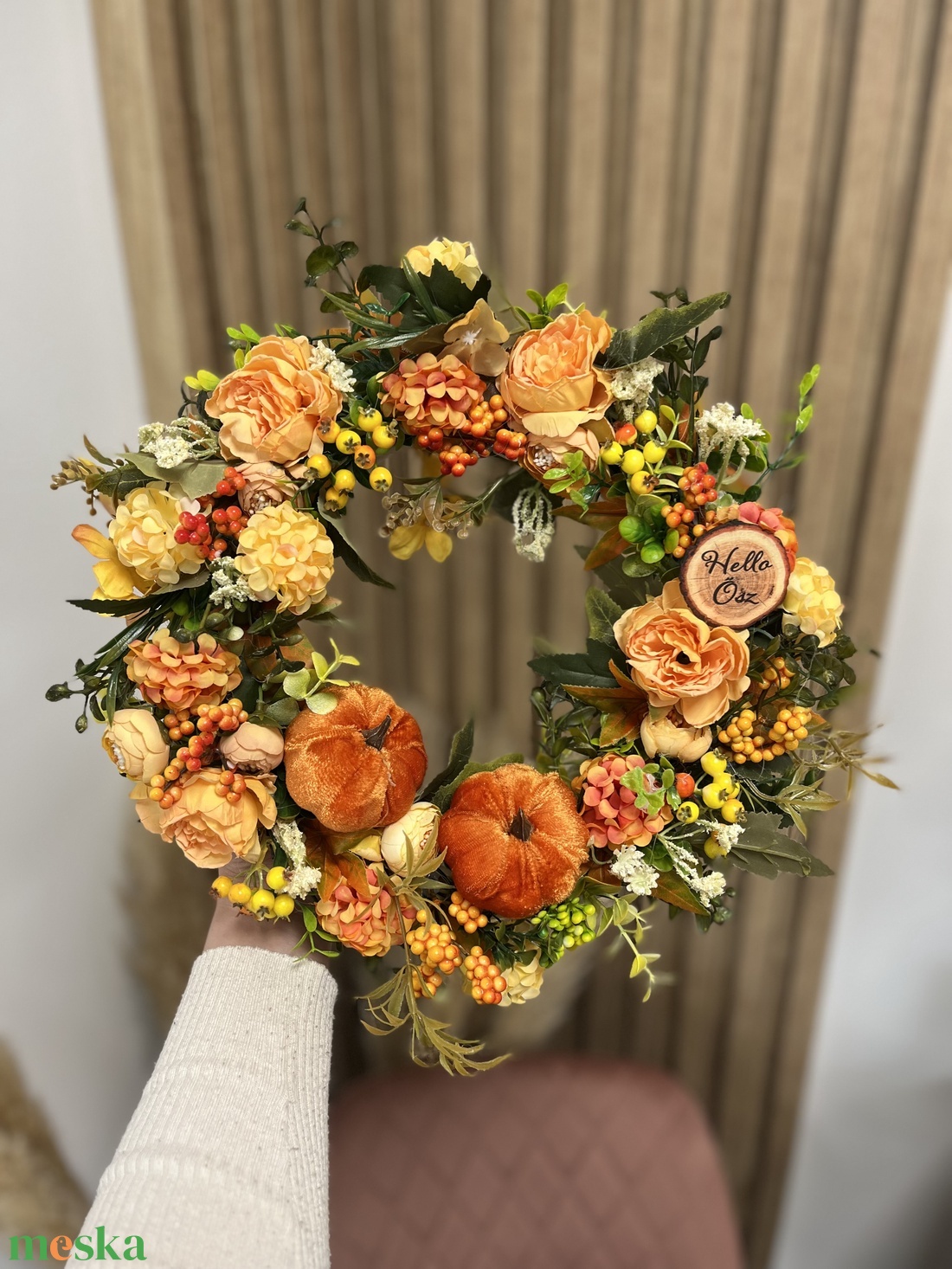 Őszi kopogtató  - otthon & életmód - dekoráció - ajtó- és ablak dekoráció - ajtódísz & kopogtató - Meska.hu