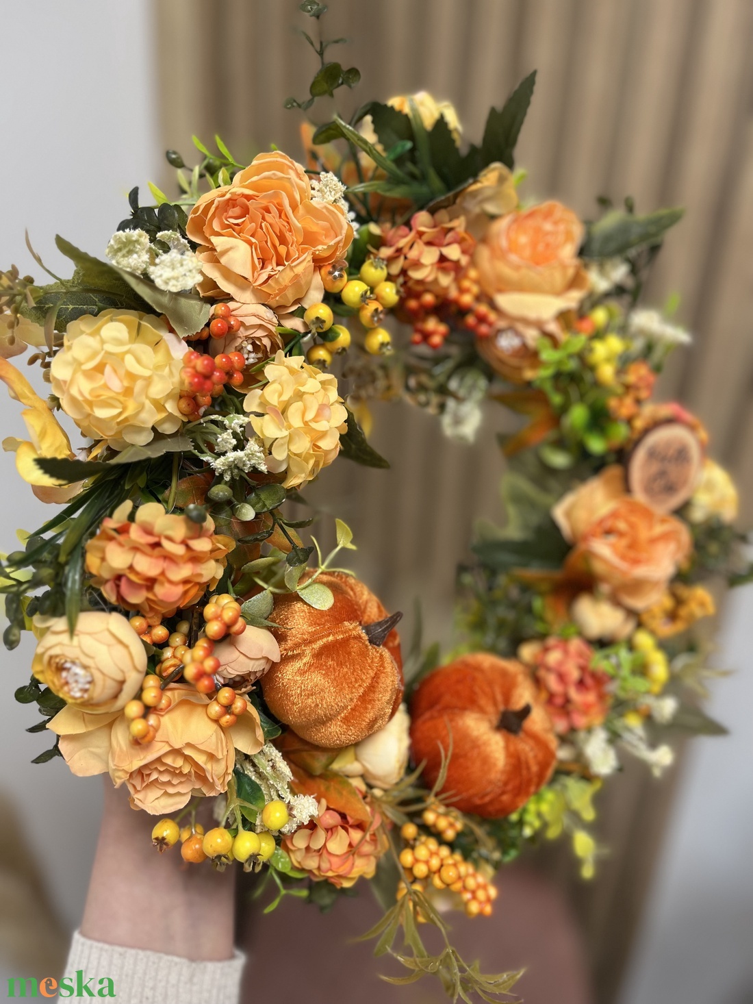 Őszi kopogtató  - otthon & életmód - dekoráció - ajtó- és ablak dekoráció - ajtódísz & kopogtató - Meska.hu