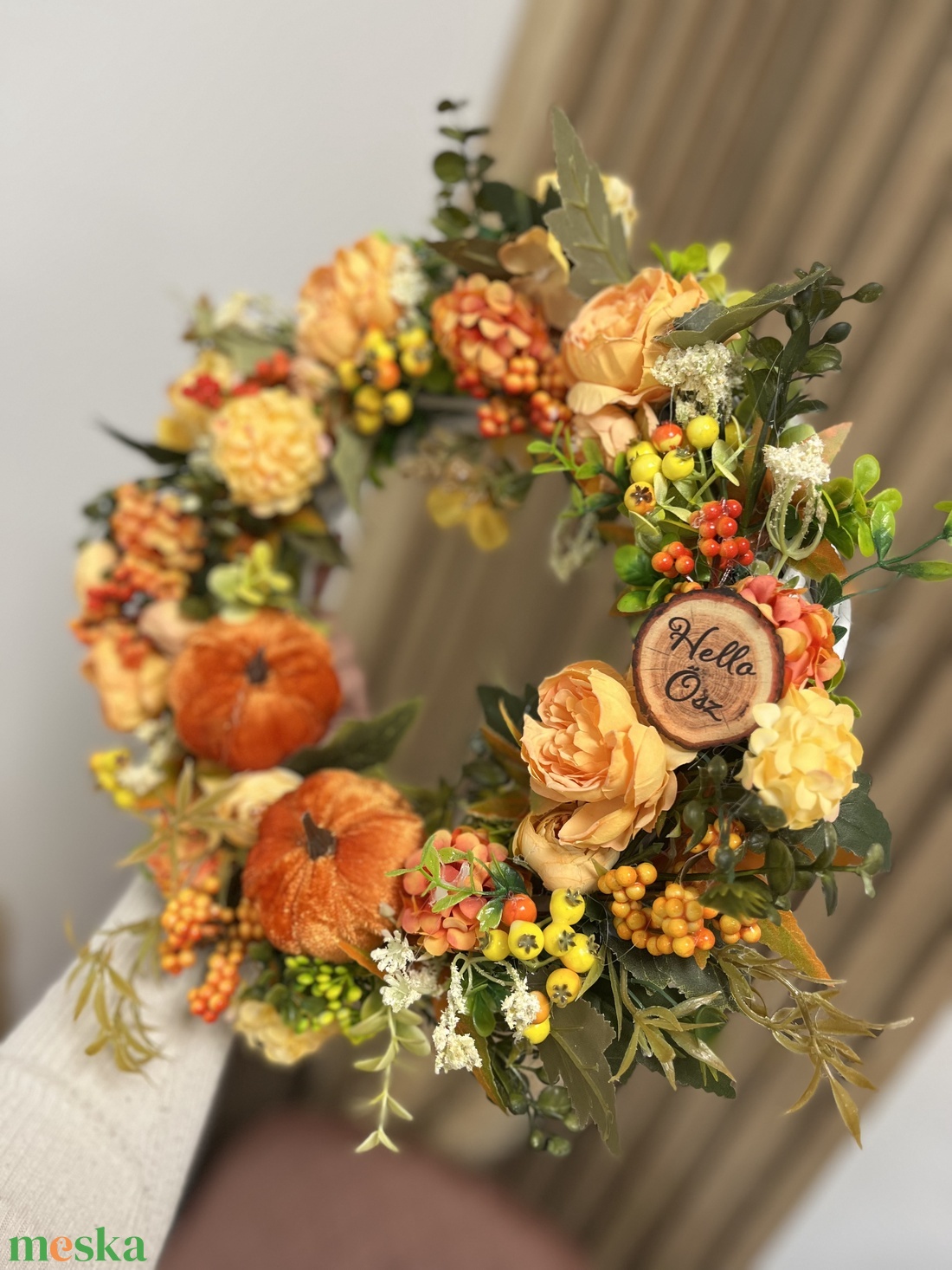 Őszi kopogtató  - otthon & életmód - dekoráció - ajtó- és ablak dekoráció - ajtódísz & kopogtató - Meska.hu