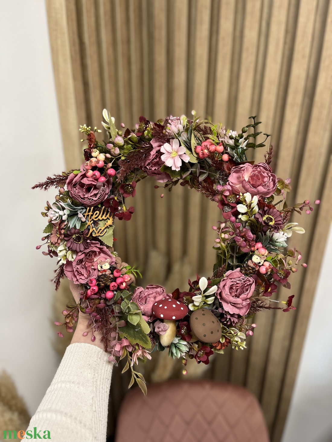 Őszi kopogtató  - otthon & életmód - dekoráció - ajtó- és ablak dekoráció - ajtódísz & kopogtató - Meska.hu