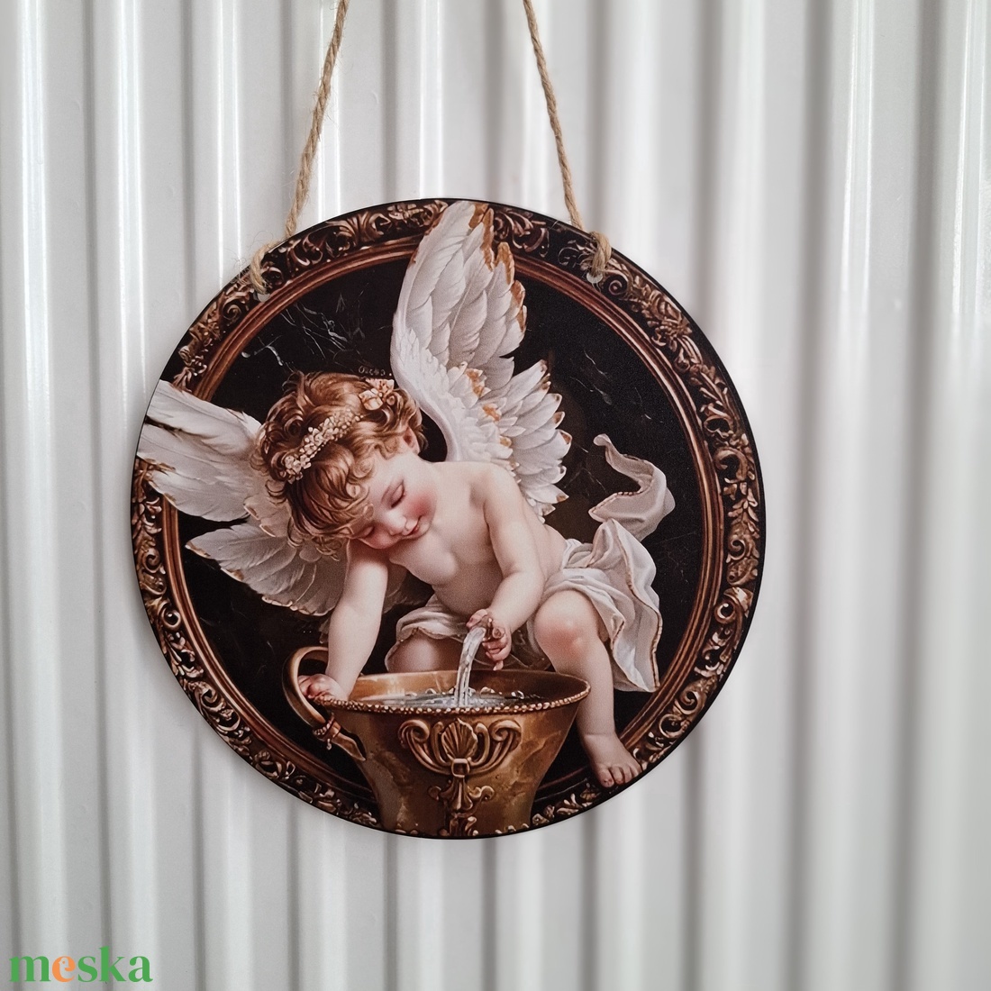 Angyali kopogtató, ajtódísz, ablakdísz - karácsony - adventi díszek - adventi ajtódísz - Meska.hu